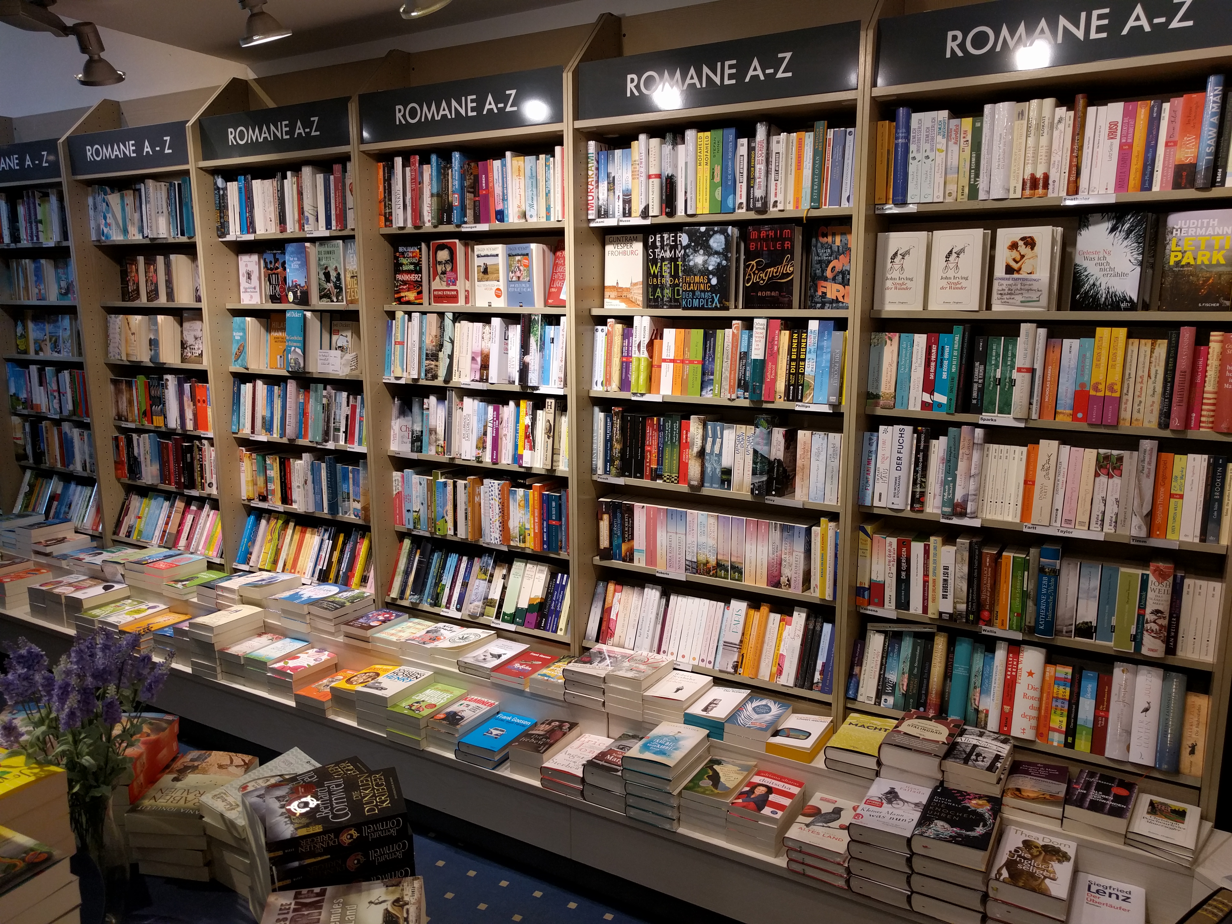 Bücher in einer Buchhandlung